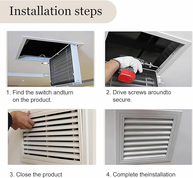 Black Modern Air Return Grille，Wxl_20 x 24 in Decorative Aluminum Air Vent Cover - Image 6