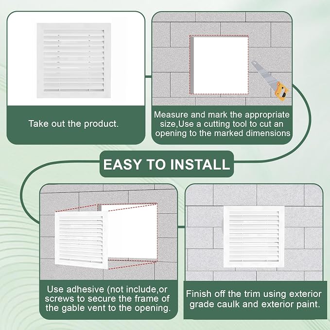 14"x20" Aluminum Gable Vent, Filter Screen - Image 6