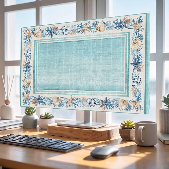 Summer Ocean Starfish Conch Coral Indoor TV Cover, Elastic TV Screen Protector - Image 5
