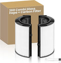 360° Combi Glass HEPA + Carbon Air Purifier Filter Compatible by HKNECE