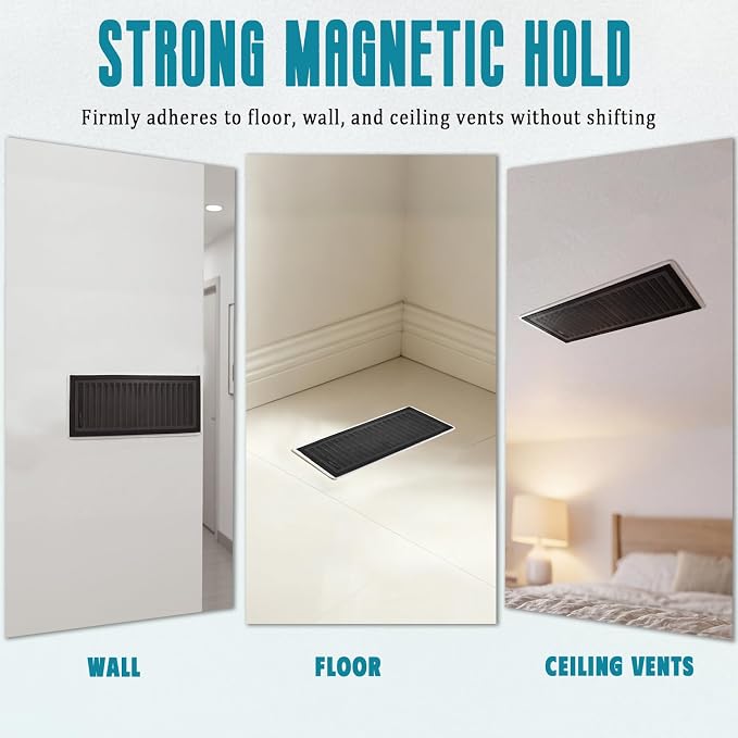 8 Pack Magnetic Vent Screen Mesh Covers 4x10 inch & 8 Pack Air Vent Filters - Image 7