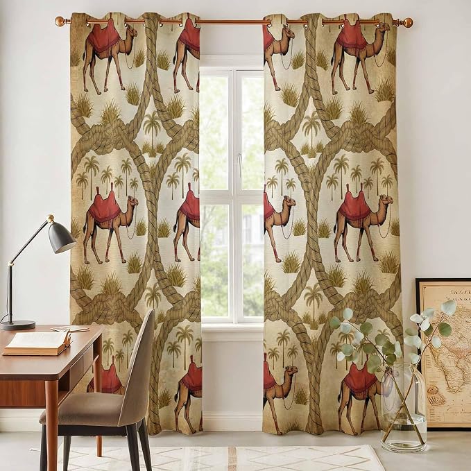 2 Panel Kitchen Cafe Curtains, Window Decor Tier Curtains - Image 4