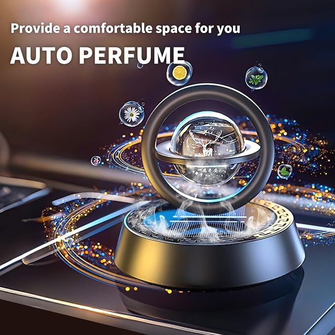 Kwak’s Solar-Powered Rotating Car Aromatherapy Auto-Spinning Ornament - Image 3