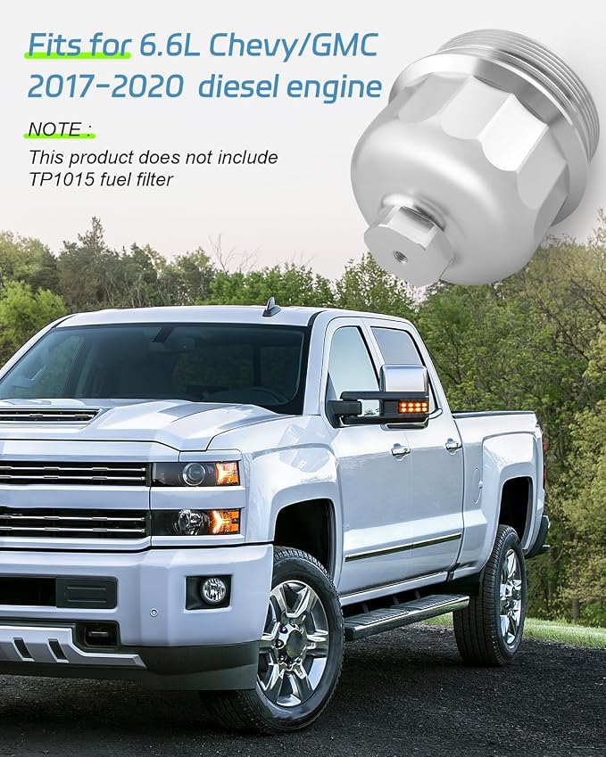 Fuel Filter Housing Cap Fit for GM Duramax 6.6L L5P 2017 2018 2019 2020，Fit for - Image 2