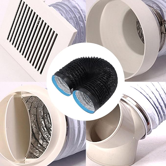 CHICIRIS dryer vent hose 6.56ft, Aluminum Flexible Ducting Ventilation Hose - Image 6