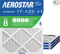Aerostar 17 1/2x23 1/2x1 MERV 8 High Efficiency Pleated Air Filter, by AirFiltersDelivered