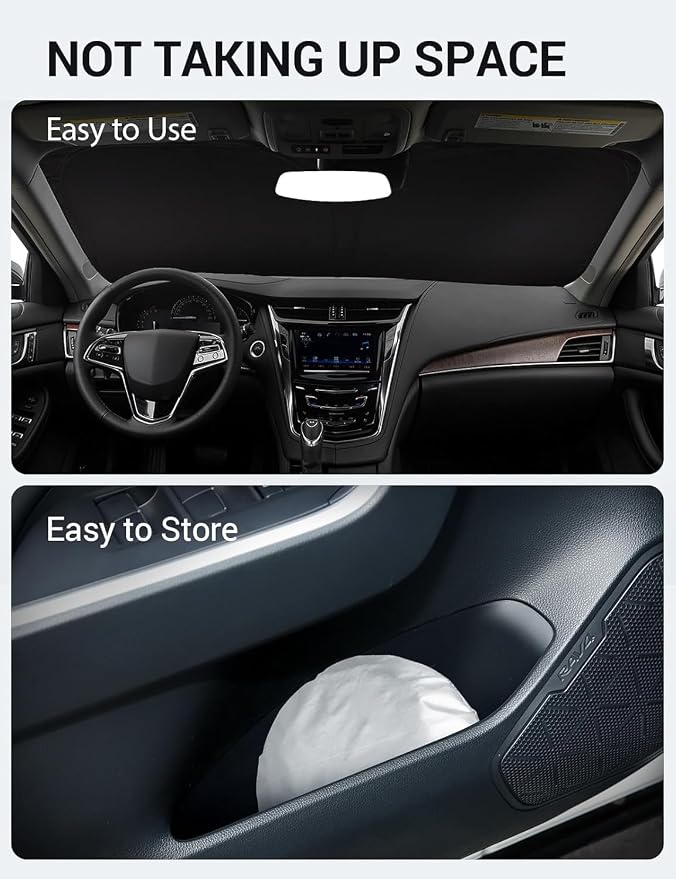 Proadsy 2026 Upgrade Windshield Sun Shade Custom Fit 2014-2019 Cadillac CTS - Image 9