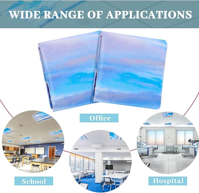 Hortsun 6 Pcs Magnetic Fluorescent Light Covers, 4 x 2 Feet Magnetic Classroom - Image 4