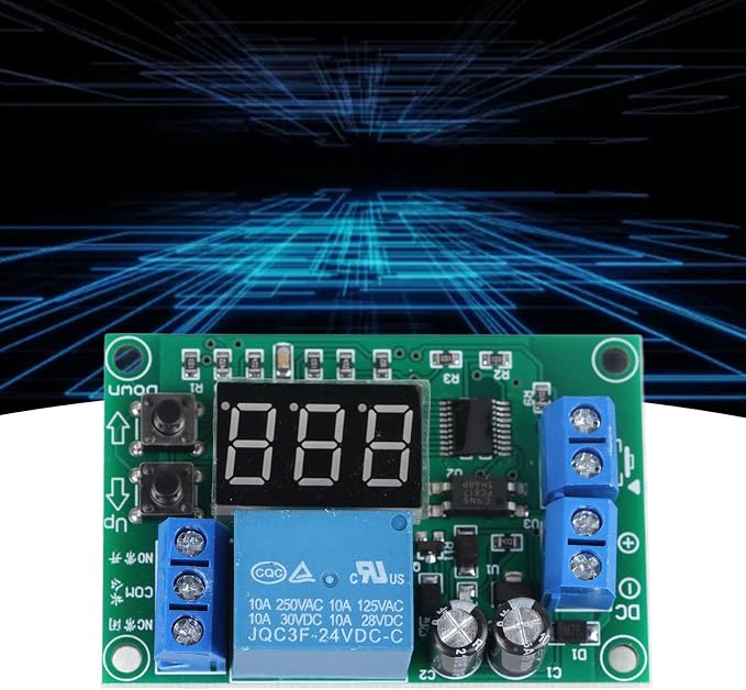 Timer Relay Module, 3 Digit Digital Display Programmable Button Adjustment - Image 2