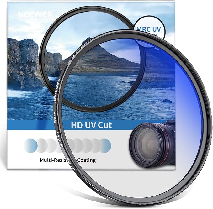 NEEWER 82mm MRC UV Protection Filter 30 Layers Nano Multi-Resistant Coatings/HD by Neewer