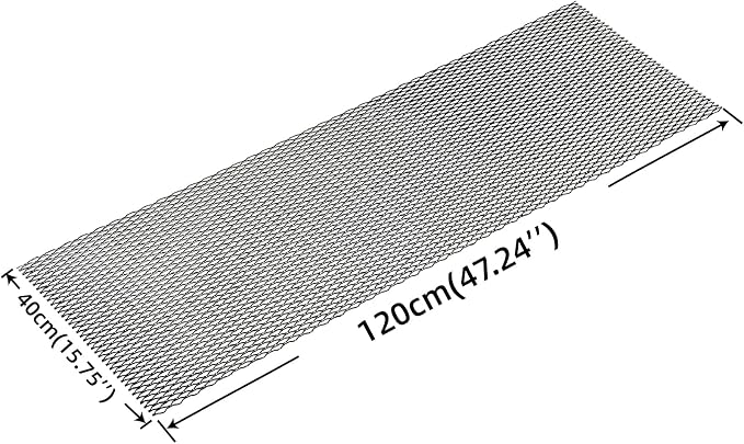 AggAuto 47x16 inches Car Pickup Truck Grill Mesh Spoiler Bumper Vent Aluminum - Image 8