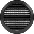 5" Inch Black Plastic Round Ventilation Grille by ECOPROVENT