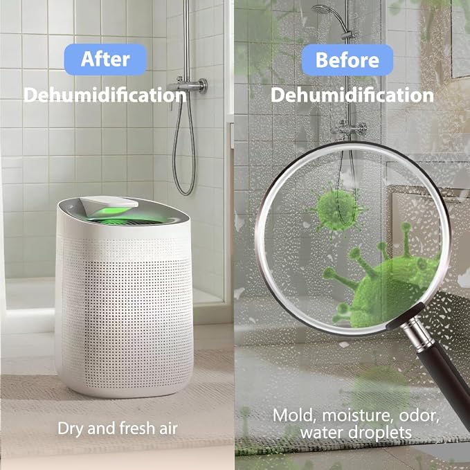 1000ml Dehumidifier w/Air Purifying Function, True HEPA Filter, Auto Shut off - Image 7
