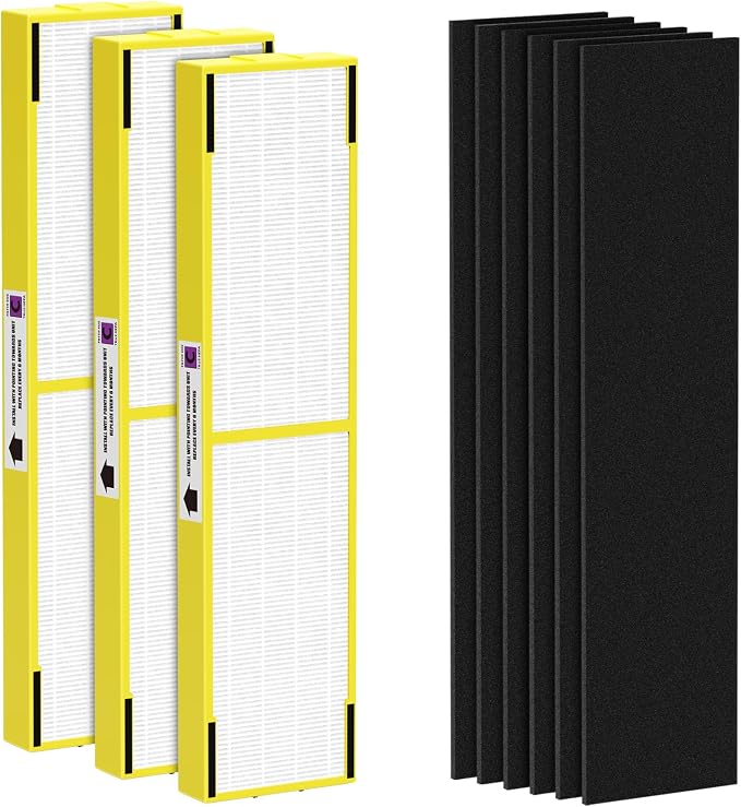 3 Pack FLT5000 True HEPA Replacement Filter C, Compatible by Unknown