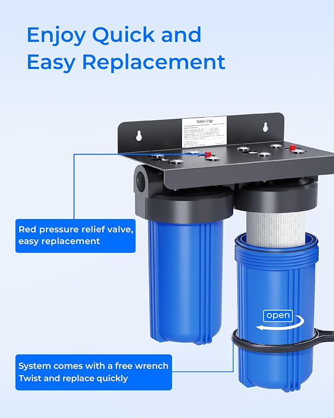 Waterdrop WF10PBL Whole House Water Filter, Compatible - Image 8