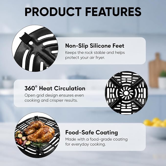Air Fryer Tray for Ninja Crispi Air Fryer FN101GY, Replacement Crisper Plate - Image 3