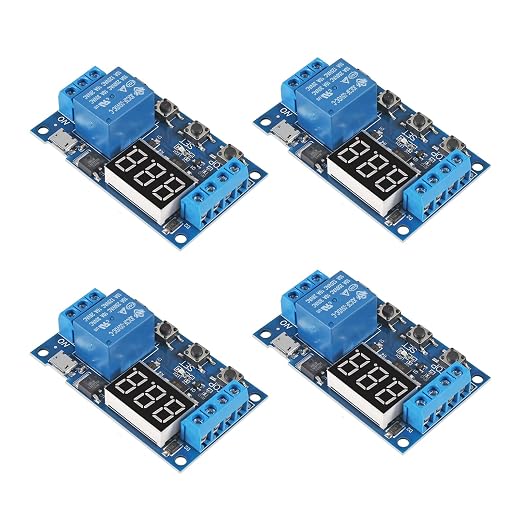 4pcs DC 6-30V Timer Relay Programmable Delay Relay Module Cycle Timer by JUZITAO