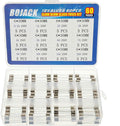 BOJACK 12 Values 60 Pcs Slow Blow Glass Fuses Assortment Kit 6x30 mm 250V T by BOJACK