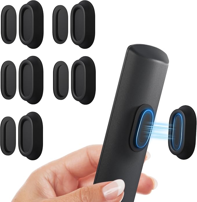 5 Pack Magnetic Remote Control Holder Wall Mount, Upgraded No Drill by ELECTRONICSORGANIZATION
