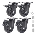 4 Inch Caster Wheels 2000lbs, Casters Set of 4, Heavy Duty Plate Casters by YAEMIKY