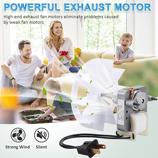 S97012038 Bathroom Vent Exhaust Fan Motor Replacement Electric Motors Kit Fit - Image 6