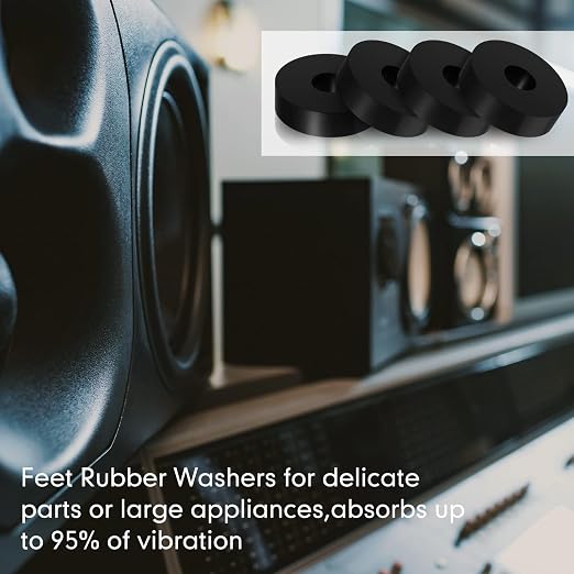 Treela Rubber Isolation Pads Thick Rubber Washers 1.5 Inch OD 0.5 Inch ID 0.4'' - Image 6