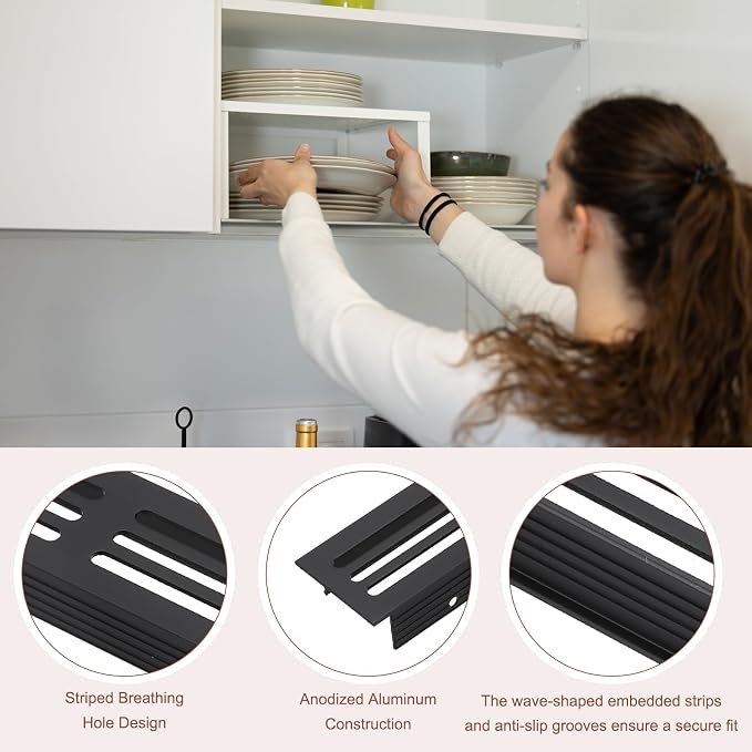 PATIKIL 2 Pcs Door Air Vent Covers, 6 x 1.2 Inch Aluminum Louvered Ventilation - Image 3