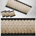 2x4 ft Fluorescent Light Cover for Ceiling Modern Brown Black Geometric Texture by Unknown