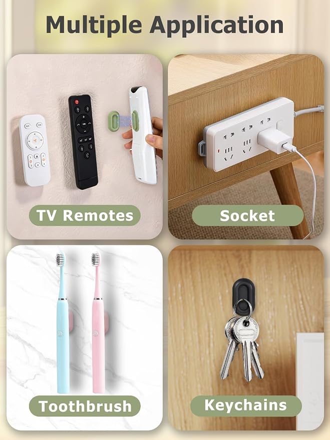 Magnetic Remote Control Holder Wall Mount, 5 Pack-Multicolored | Drill-Free - Image 4