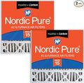Nordic Pure 20x20x5 Pleated MERV 15 Plus Carbon Air Filters 2 Pack | Actual by NordicPure