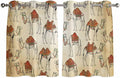 2 Panel Kitchen Cafe Curtains, Desert Sand Camel Sunlight Filtering Nature Air by Hokiten
