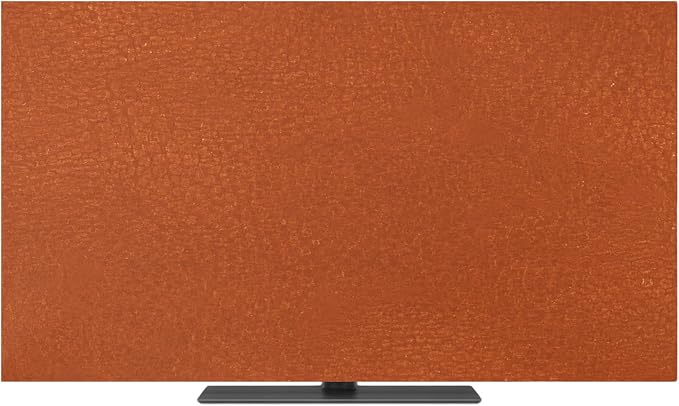 Autumn Burnt Orange Indoor TV Cover, Elastic TV Screen Protector Solid Color by Unknown