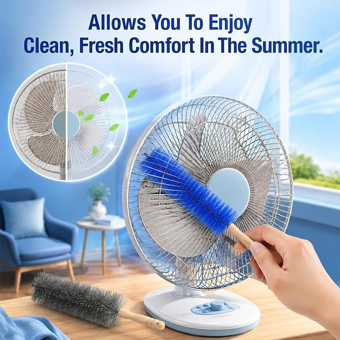 2Pcs Fan Cleaning Brush, Bendable Dust Collector, Car Dust Collectors, - Image 3