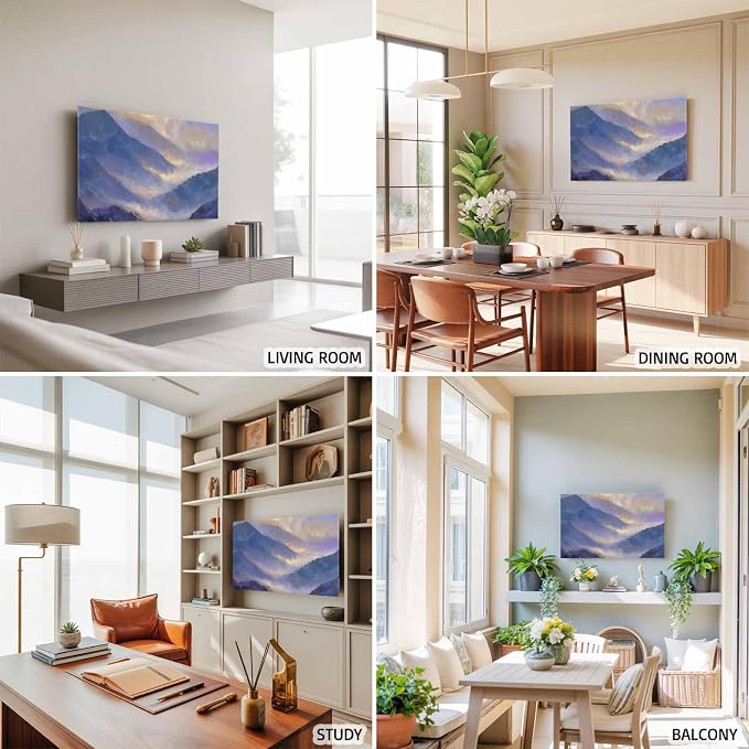 Vintage Mountain Oil Painting Art Indoor TV Cover, Elastic TV Screen Protector - Image 5