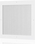 Return Air Grille Fits 20'' x 20'' Duct Opening, Aluminum Eggcrate Return by DECOAIRCON