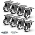 3 inch Swivel Caster Wheels, Heavy Duty PlateCasterswith no Brakes Total by HOLKIEUSA