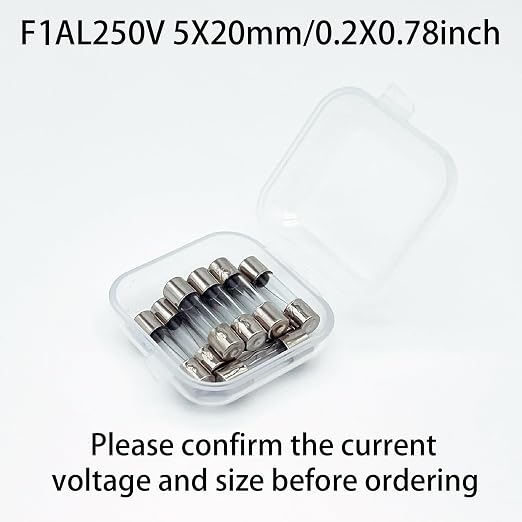Fast Blow Fuse F1AL250V 5x20mm Pack of 10 Glass Fuse 1A 1Amp 250V Glass Fuses - Image 3