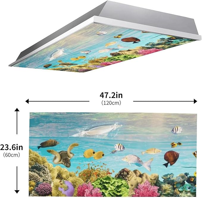 2PCS Fluorescent Light Covers for Classroom Ceiling Lights Magnetic Light Covers - Image 4