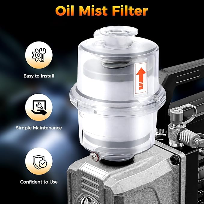 Oil Mist Filter, KF25 Vacuum Pump Exhaust Filter, 95% Efficiency Oil Mist - Image 2