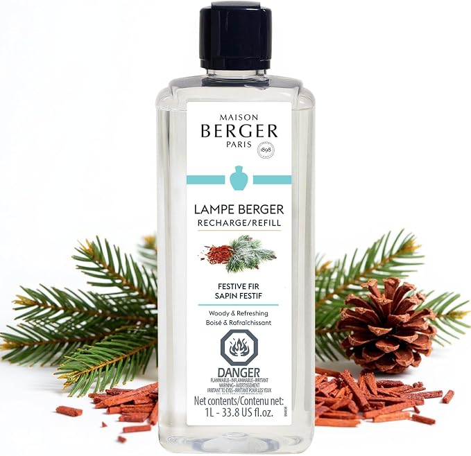 MAISON BERGER Lampe Berger Refill, 1 L, Festive Fir | Catalytic Lamp Fragrance by MAISONBERGER