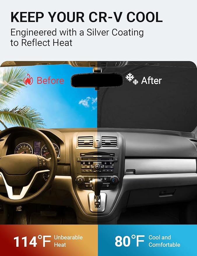 Proadsy 2026 Upgrade Front Windshield Sun Shade Foldable Sunshade Protector - Image 2