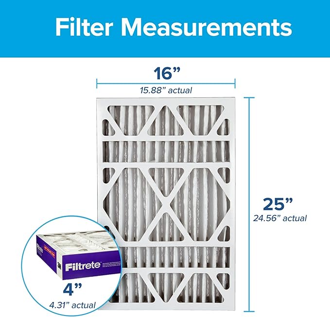 Filtrete 16x25x4 AC Furnace Air Filter, MPR 1550, MERV 12, Fits Lennox & - Image 2
