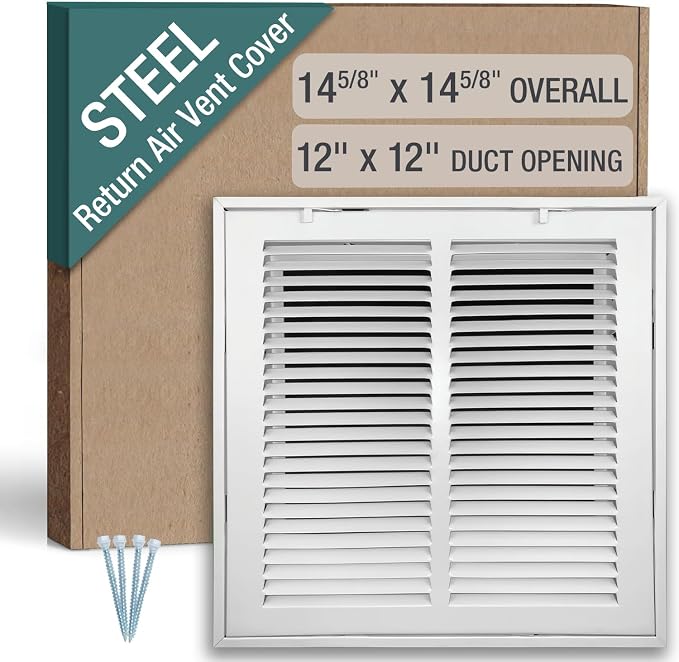 12 x 12 Inch Return Air Filter Grille by Hoovate