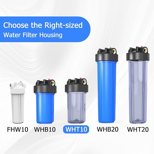 WHT10 Whole House Water Filter Housing, Fit 10"x4.5" Sediment etc Filters - Image 7