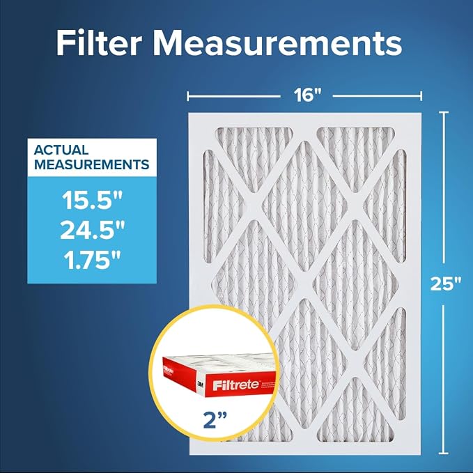 Filtrete 16x25x2 AC Furnace Air Filter, MERV 11, MPR 1000, Allergen Defense - Image 2