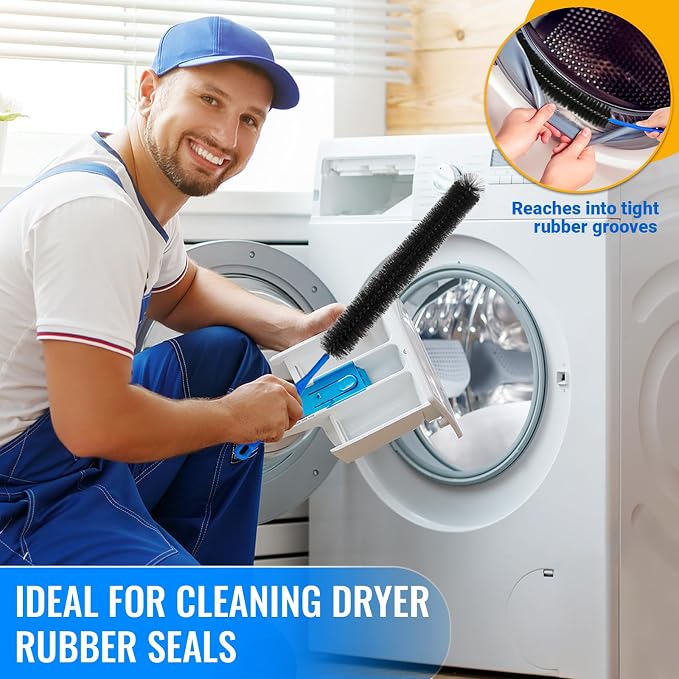 5 Pack Dryer Vent Cleaner Kit, Extra Long Flexible Brushes - Image 3