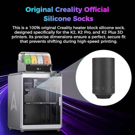Creality Official K2 Plus Silicone Socks, Original K2 Hotend Silicone Cover - Image 3