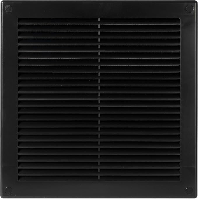 Awenta 8" x 8" Inch Square Plastic Black Ventilation Grille - Image 3