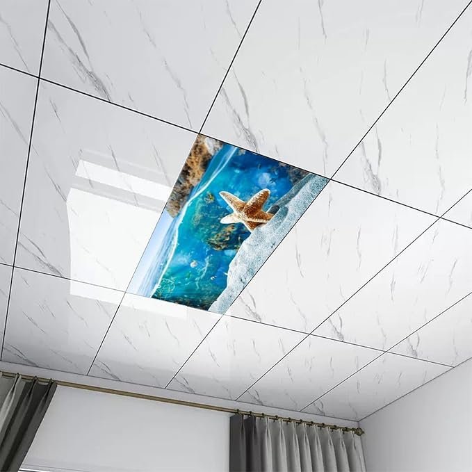 2PCS Fluorescent Light Covers for Classroom Ceiling Lights Magnetic Light Covers - Image 8