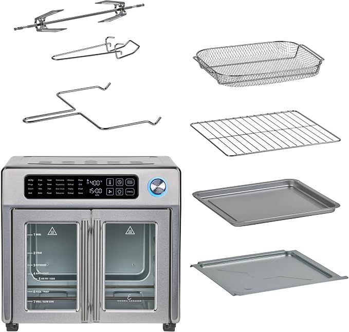 Emeril Lagasse Extra Large French Door Air Fryer Toaster Oven Combo, 24 Cooking - Image 9